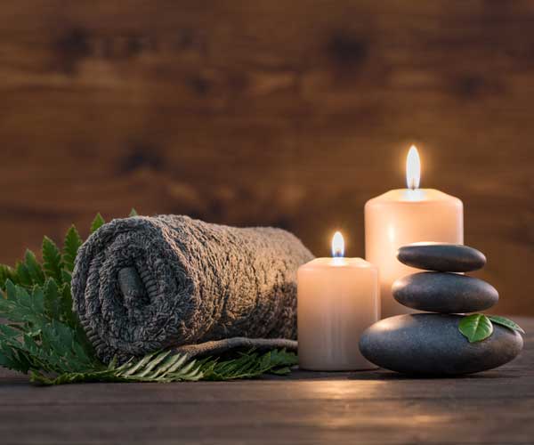 Candles for relaxing massage